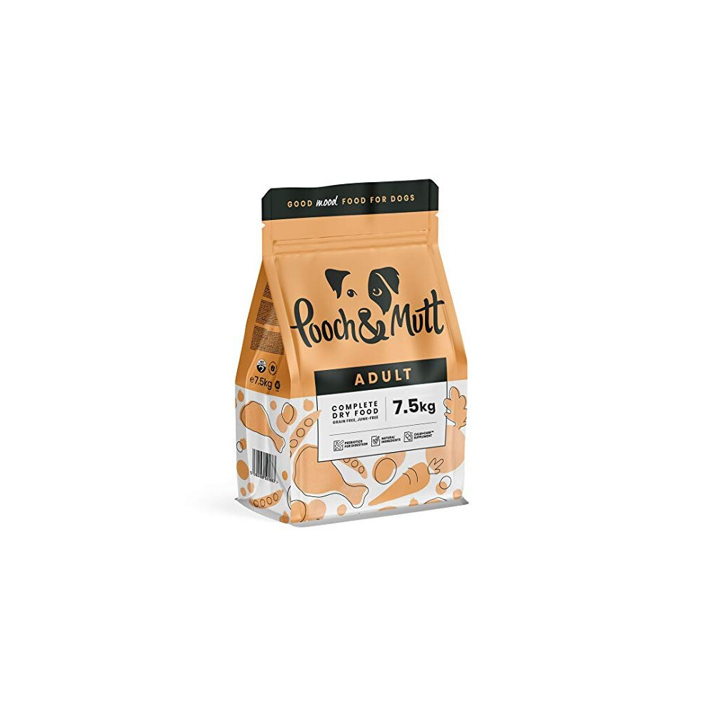 Pooch & Mutt - Complete Adult Dry Dog Food (Grain Free), Chicken & Superfood Blend, 7.5kg