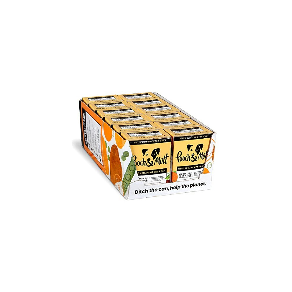 Wet Dog Food By Pooch & Mutt, Chicken, Pumpkin & Pea (New, Improved Recipe), 12x375g