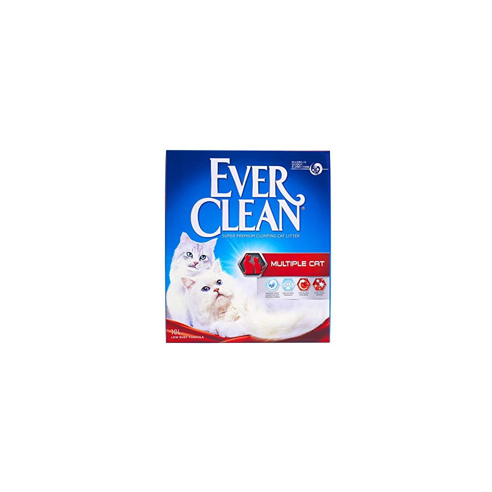 Ever Clean Clumping Cat Litter, Multiple Cat, Scented for long-lasting freshness, Unbeatable Clumping Strength, 10L