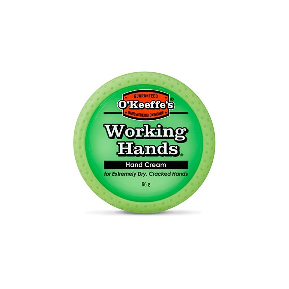 O?Keeffe?s Working Hands, 96g Jar - Hand Cream for Extremely Dry, Cracked Hands | Instantly Boosts Moisture Levels, Creates a Protective Layer &