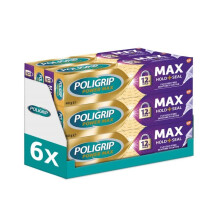 Poligrip Denture Adhesive, Max Hold and Seal Denture Adhesive Cream, 40g, Pack of 6