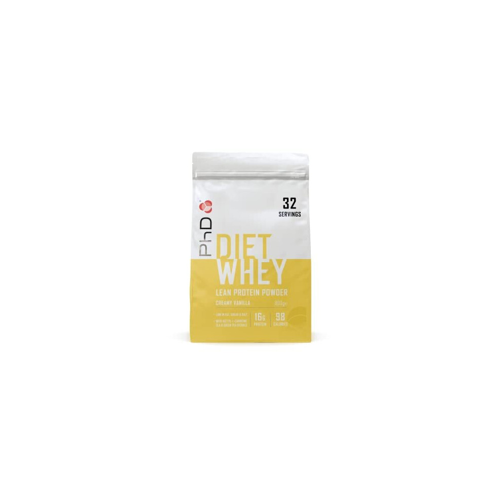 PhD Nutrition Diet Whey High Protein Lean Matrix, Creamy Vanilla Diet Whey Protein Powder, High Protein, 32 Servings Per 800 g Bag