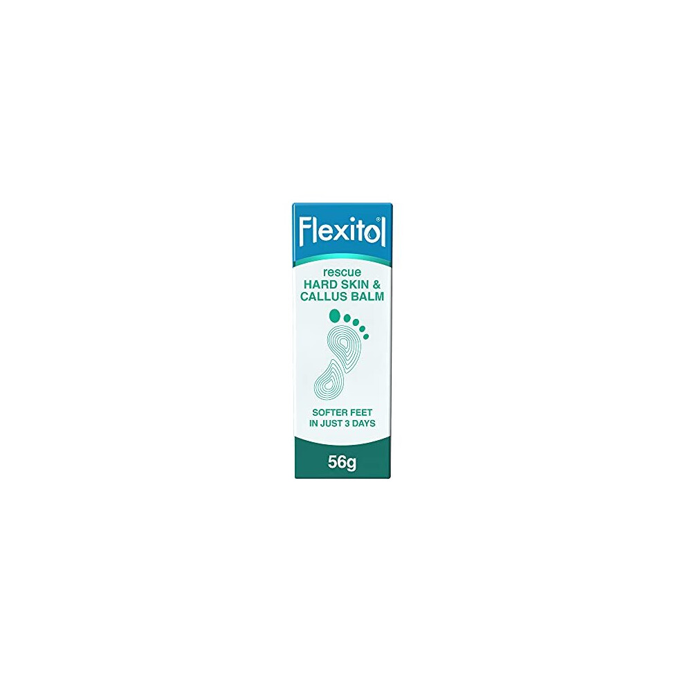 Flexitol Rescue Hard Skin and Callus Balm 56g, Softening Foot Cream with Glycolic and Salicylic Acid, Suitable for Diabetics