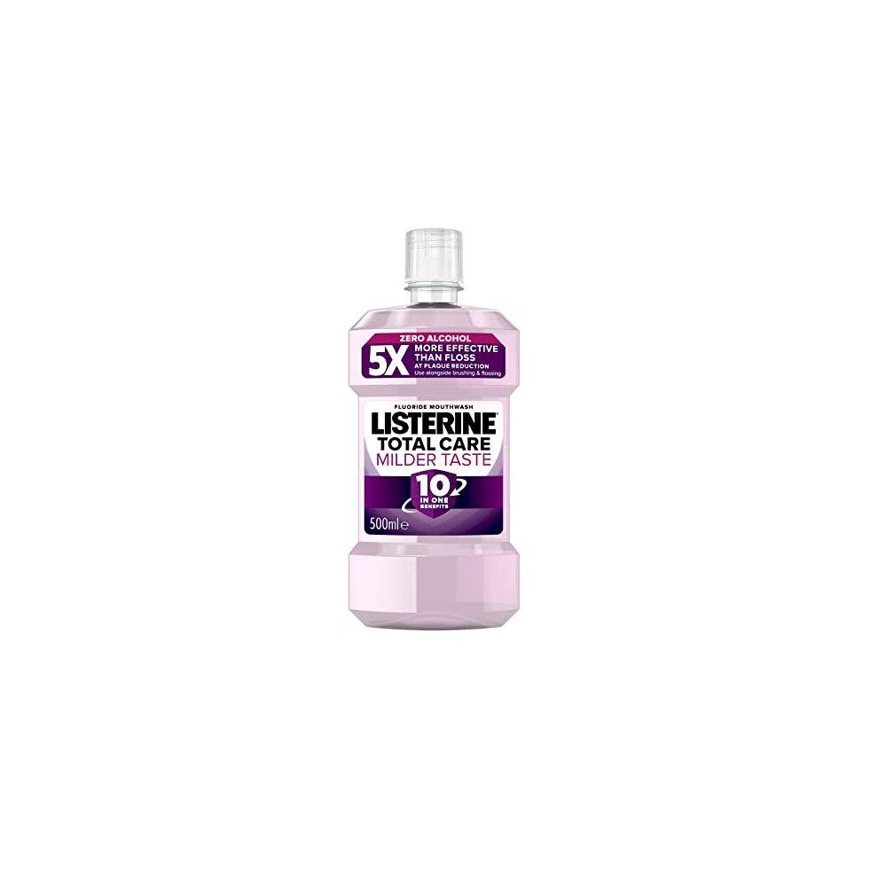 Listerine Total Care Milder Taste Mouthwash, White 500ml