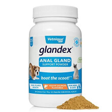 Glandex Dog & Cat Anal Gland Sac Fiber Supplement Powder With Pumpkin, Digestive Enzymes & Probiotics ? Vet Recommended Healthy Bowels & Digestion -