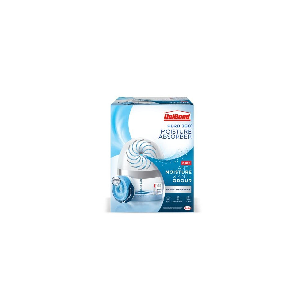 Unibond Aero 360? Moisture Absorber, Ultra-Absorbent Dehumidifier, Helps To Prevent Condensation, Mould & Musty Smells, Refillable Condensation