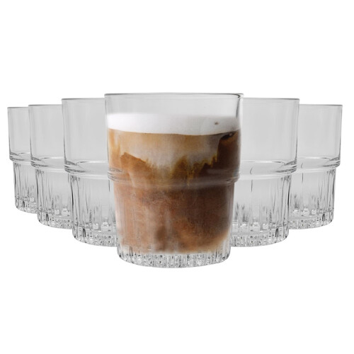 Duralex Duralex Empilable Stackable Drinking Glasses - 160ml Tumblers for Water, Juice - Pack of 6