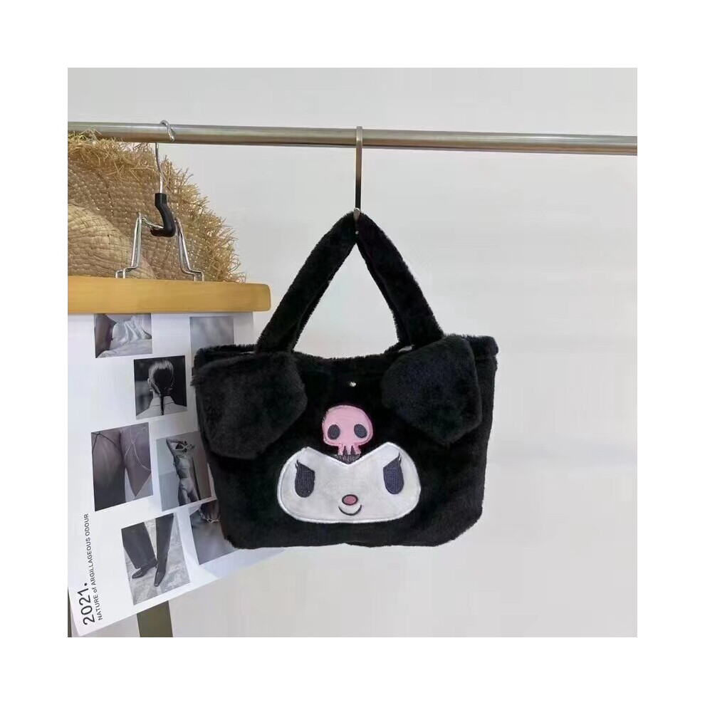 Photos - Other Toys  Plush Toys Kuromi Bag Kawaii My Melody Pom Pom Purin Cute Handbag Girl(Black Kuromi)