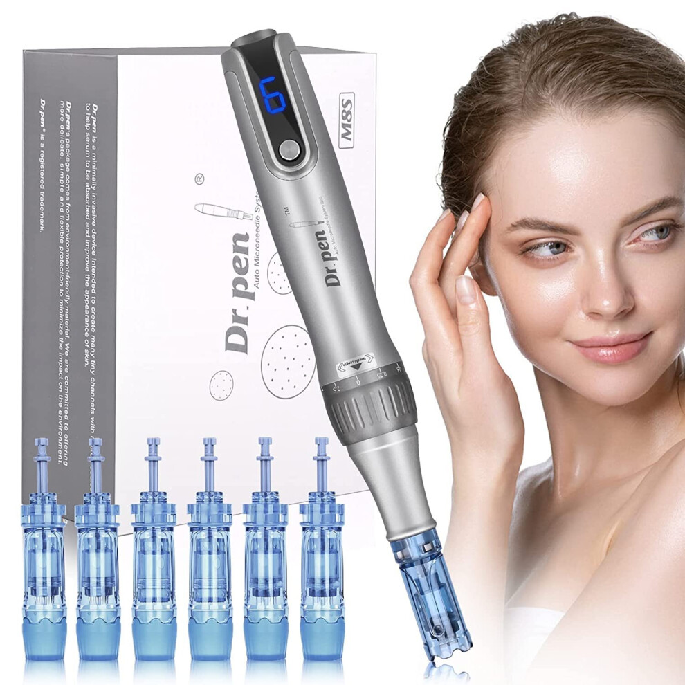 Dr. Pen Ultima M8S Professional Microneedling Pen Wireless Derma Pen 2pcs 12pin 3pcs 18pin 3pcs 36pin Replacement Cartridges