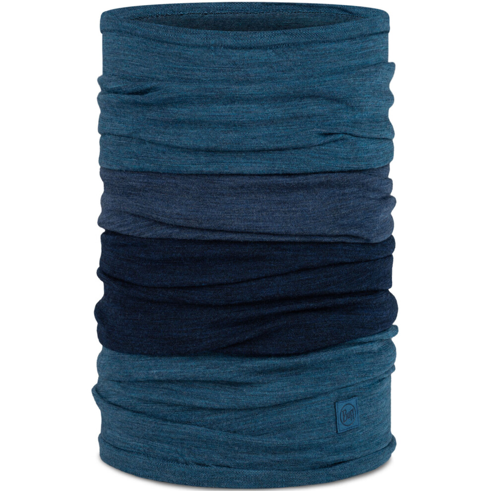 Buff (One Size, Denim) Unisex Merino Wool Colourblock Move Tubular Bandana Scarf - Image 4