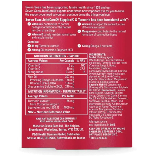 Seven Seas Seven Seas Joint Care Supplements With Turmeric 60 High Strength Caps 1