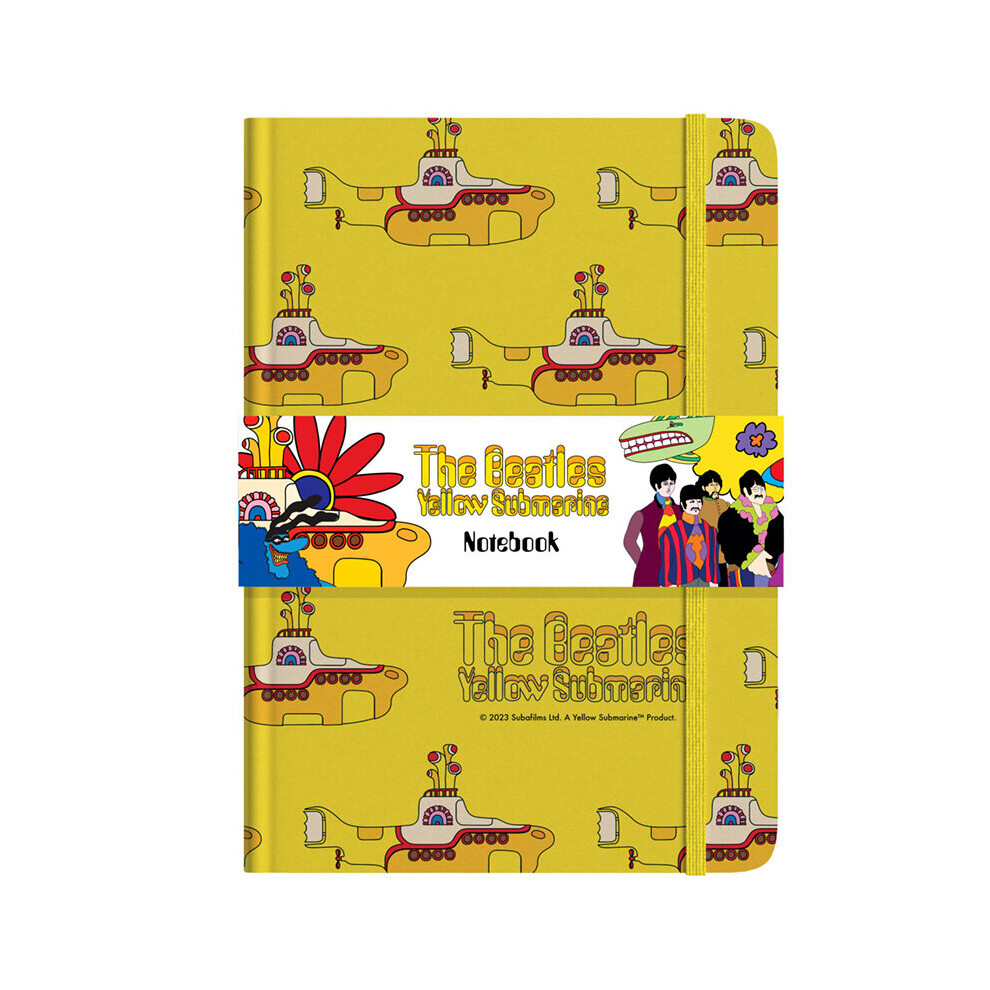 Recycled Paper A5 Lined Notebook - The Beatles Yellow Submarine-image-OPC-PCDB9BJ-NEW
