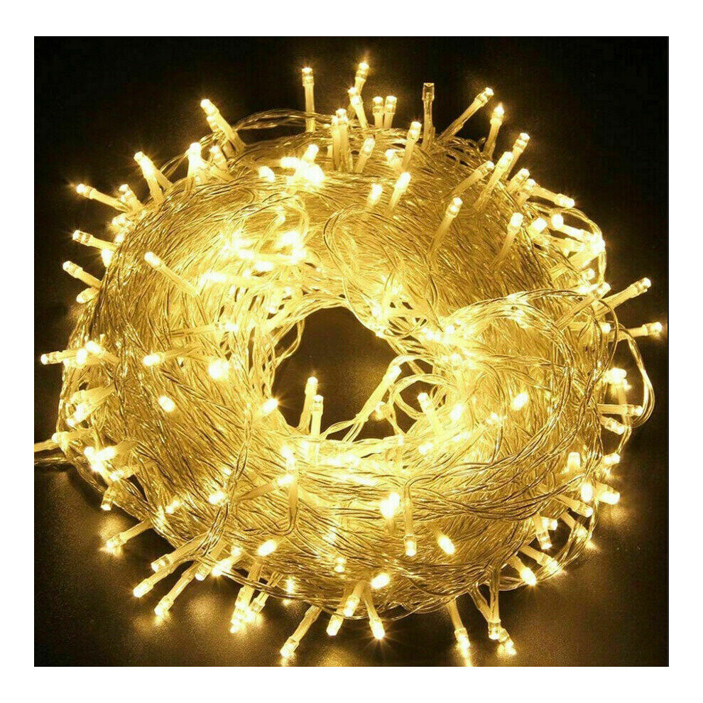 (10M 100LEDS Plug In, Warm White) Waterproof 10m-100m Led Fairy String Lights