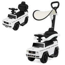 Kids Ride On Car w/Canopy Push Handle & Sound Licensed Mercedes Benz