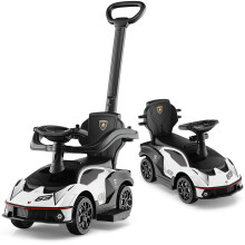 Licensed Lamborghini 3 in 1 Ride-on Baby Stroller w/Push Handle& Sound