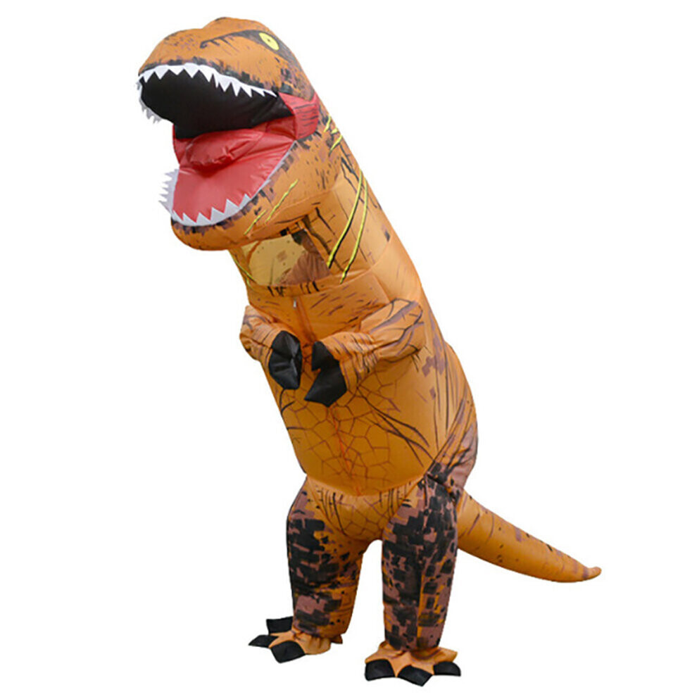 (Child (Fits 120-150cm)) Adult Kids Halloween T-REX Inflatable Dinosaur Costume Jurassic Dress