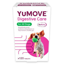 YuMOVE Digestive Care for Dogs - Probiotic/Prebiotic Support for Sensitive Digestion (ActivBio), All Ages & Breeds, 120 Tablets