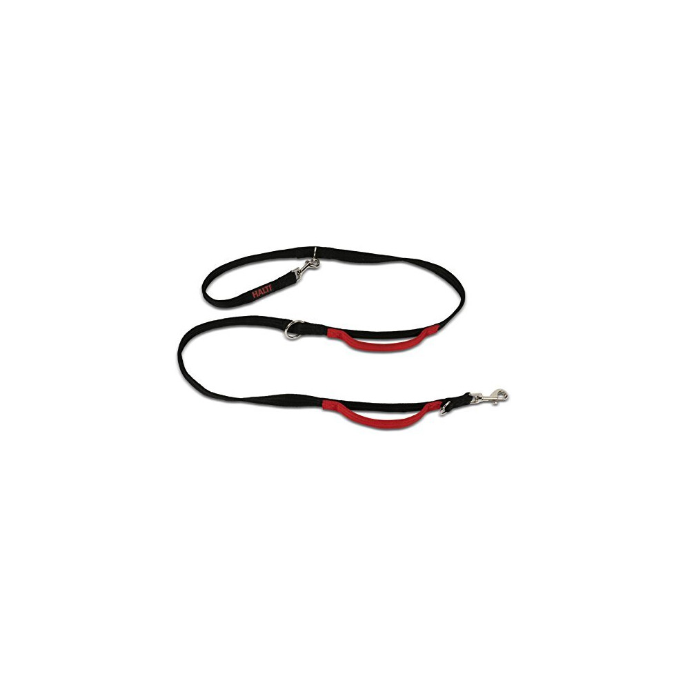 HALTI Control Lead Size Large Black, 2m, Professional Dog Lead to Stop Pulling on the Lead, Perfect for Puppy Walks, Easy to Use Double-Ended Dog