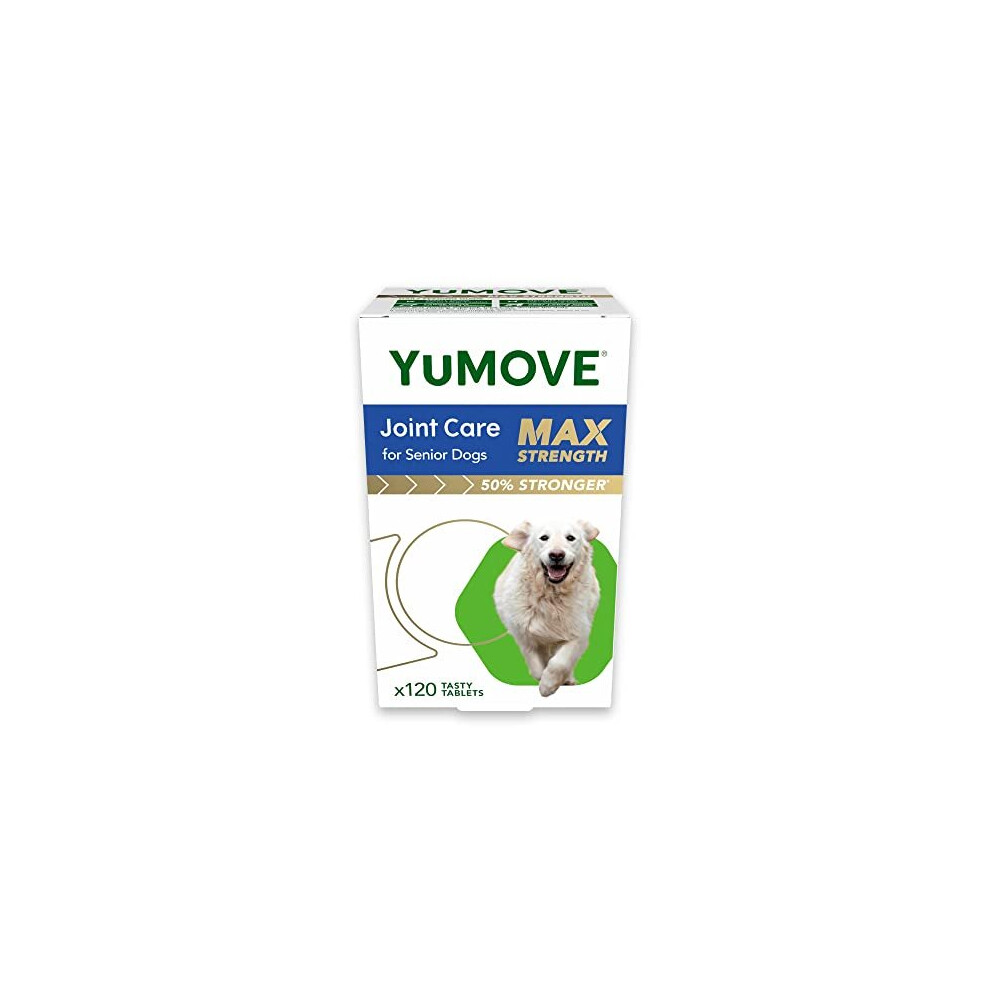 YuMOVE Senior MAX Strength | Maximum Strength Joint Supplement for Older, Stiff Dogs with Glucosamine, Chondroitin, Green Lipped Mussel | Aged 9+ |