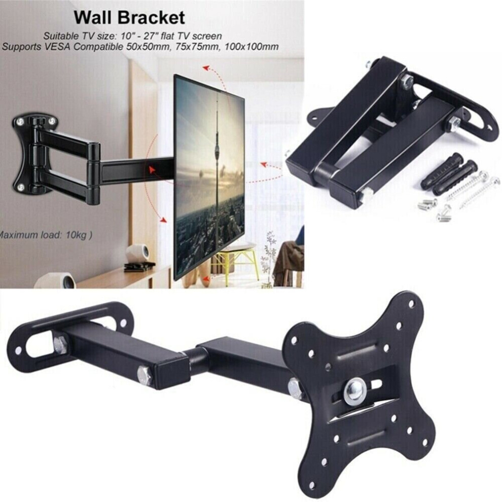 Adjustable Tilt Swivel TV Wall Mount Bracket Stand for 14" - 27" 3D