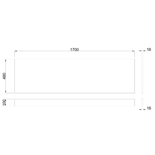 NRG NRG Grey Effect 1700mm Front Bath Panel - Moisture-Resistant MDF, Calm Grey Finish - 190-0297 2