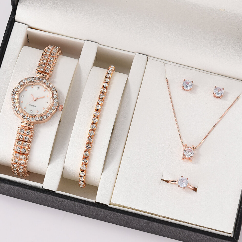 (5) 6PCS Set Luxury Watch Women