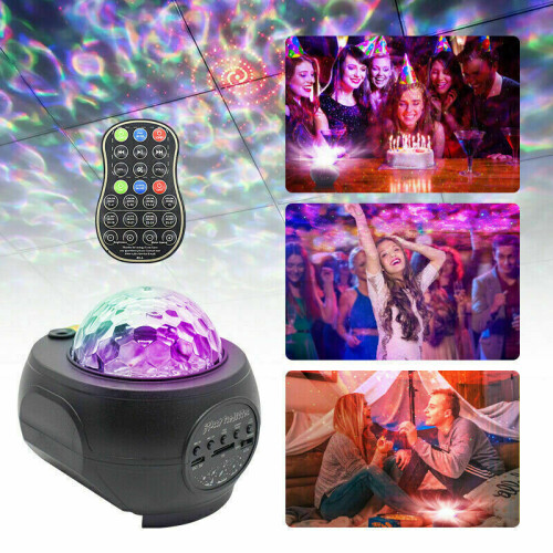 Starry Galaxy Projector Night Light: 10-Planet Nebula Projection, 360 Dynamic, Bluetooth Music & Remote 1