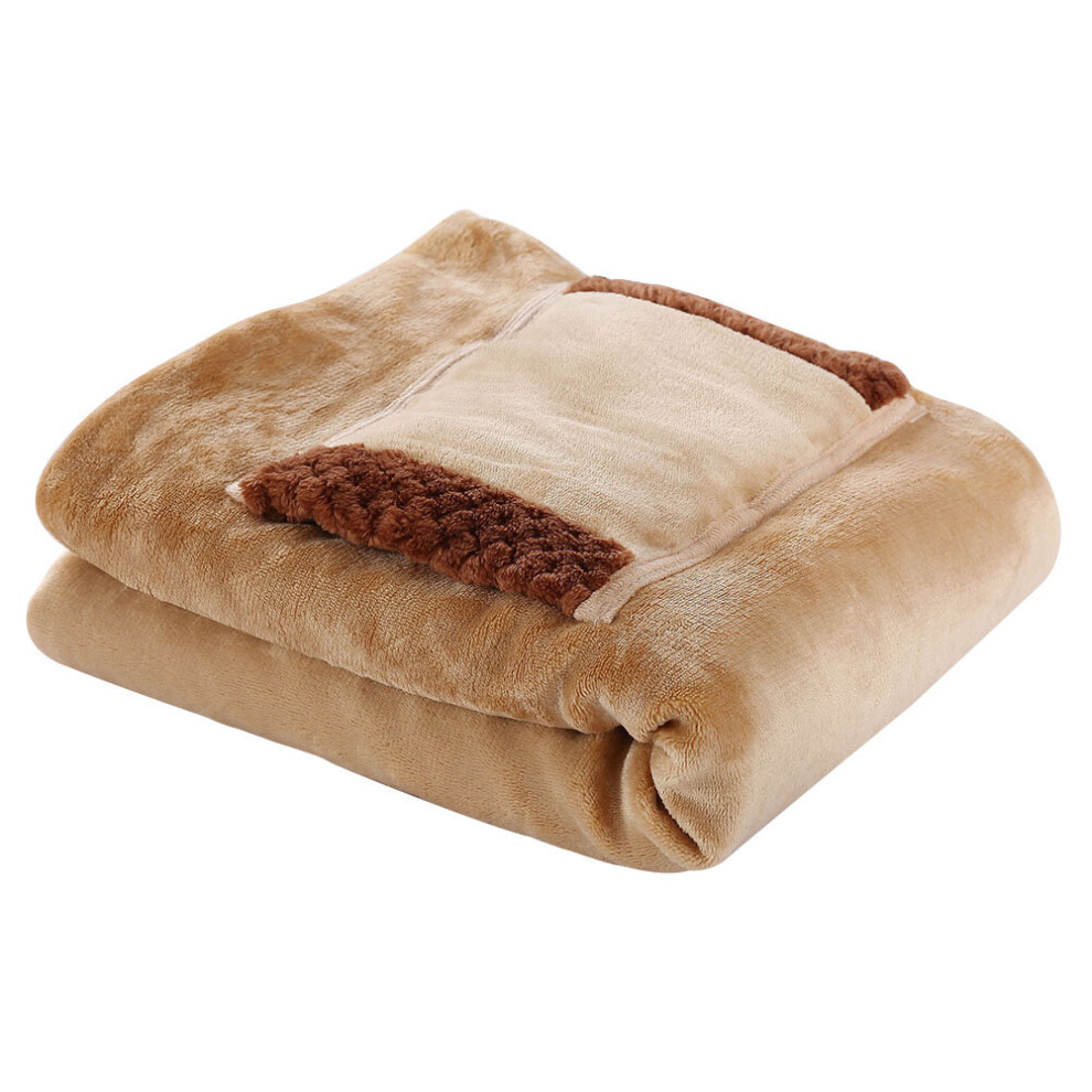 (Camel) Electric Blanket Hand Knee Feet Lap Legs Warmer Soft Heating Blanket Shawl Heater
