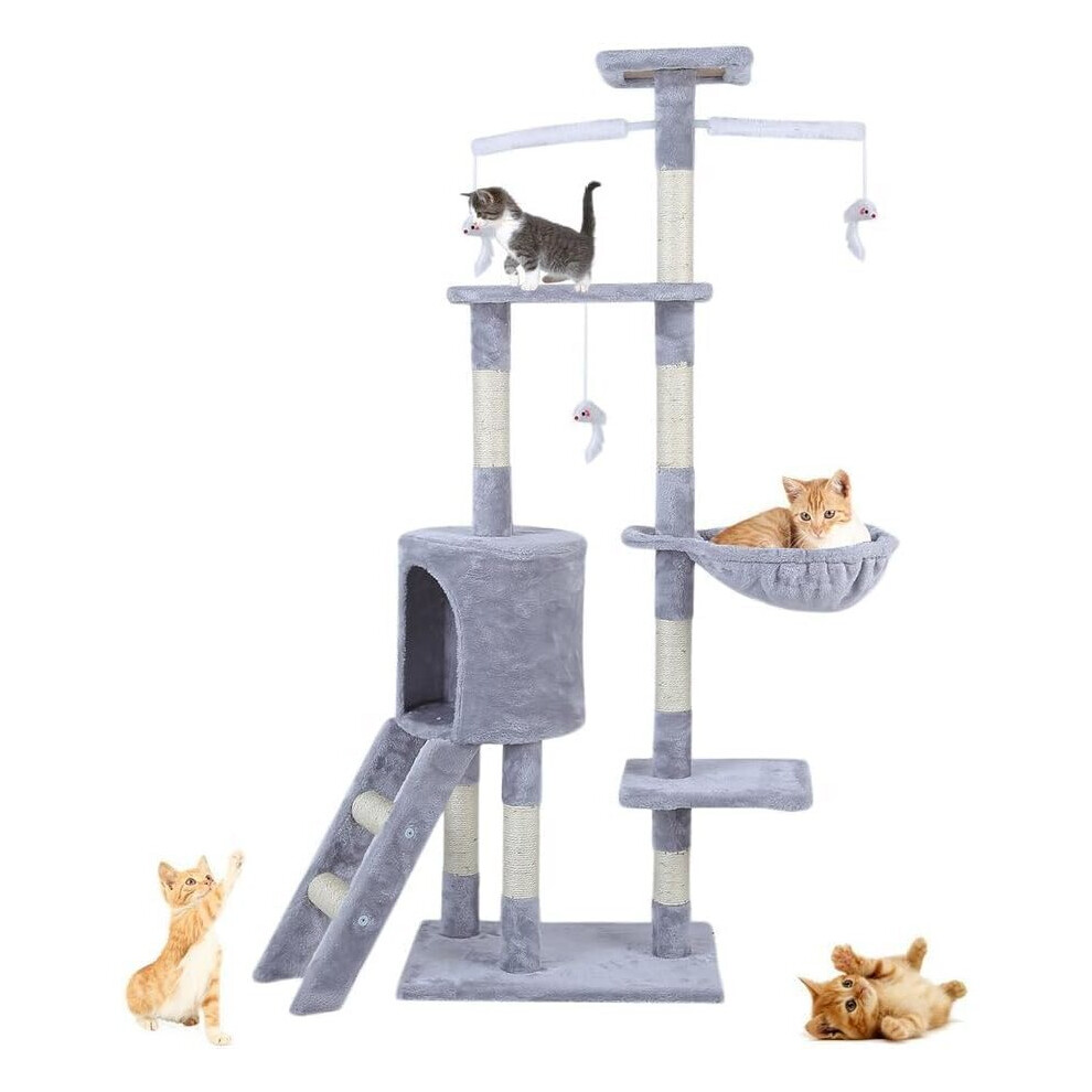 Cat Tree 145cm Cat Scratch Posts Multi Level Stable Cat Climbing Tower Cat  for Kitty