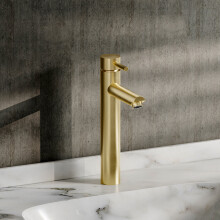 Brushed Gold Tall Single Handle Sink Faucet