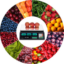 40kg/5g Digital Price Computing Scale for Market Vegetable Fruit Weigh UK Plug