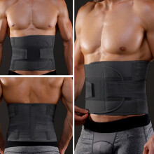 (  Black,   L) Umbilical Navel Hernia Belt for Men & Women Abdominal Support Binder Waist Brace