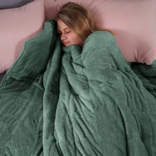 (Mint Green, King) Moonlight Bedding Large Mink Blanket Multi-use Pet Fleece Throw