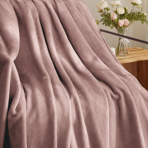 (Pink, Double) Moonlight Bedding Large Mink Blanket Multi-use Pet Fleece Throw 2