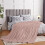 (Pink, King) Moonlight Bedding Large Mink Blanket Multi-use Pet Fleece Throw 2