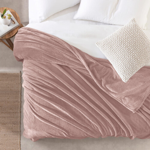 (Pink, Double) Moonlight Bedding Large Mink Blanket Multi-use Pet Fleece Throw 1