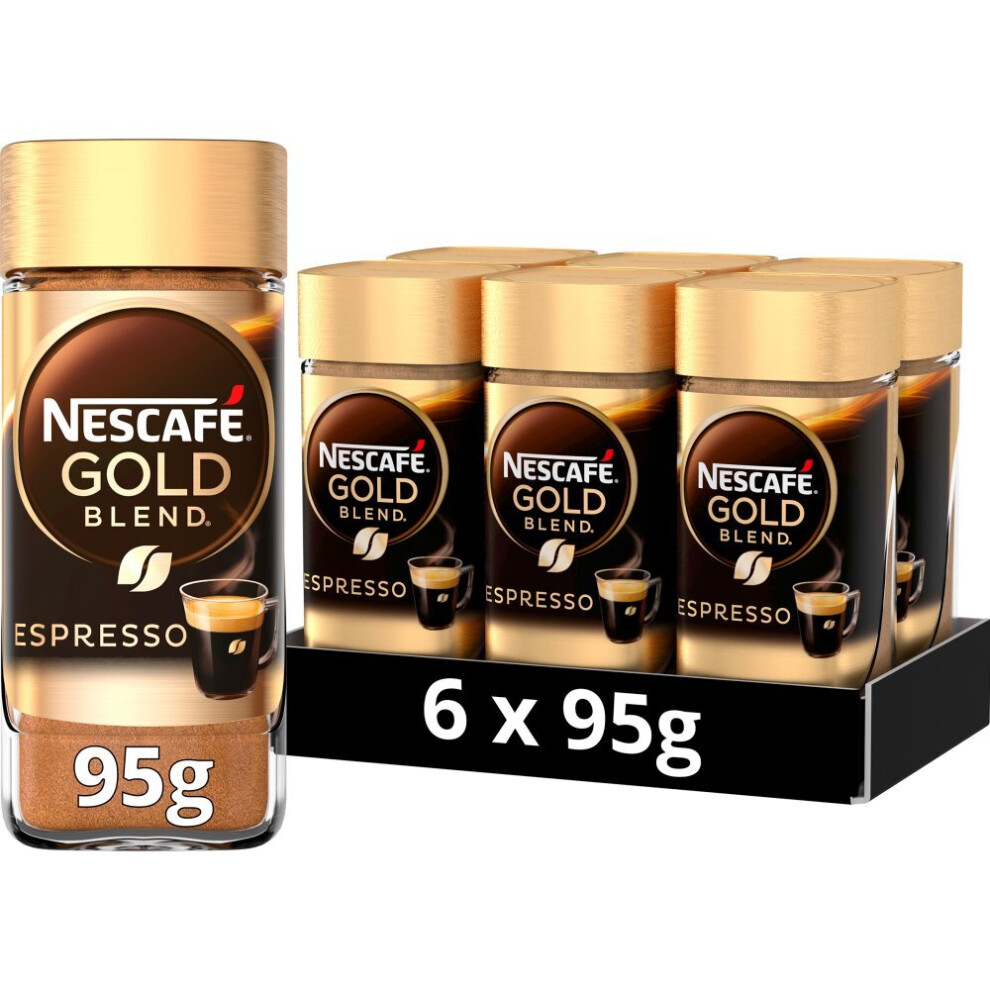 Nescafe Gold Blend Espresso Instant Coffee 95g ( pack of 6 )