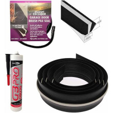 Stormguard Heavy Duty Garage Floor Threshold Seal & 7m Garage Door Brush Pile Draught Excluder