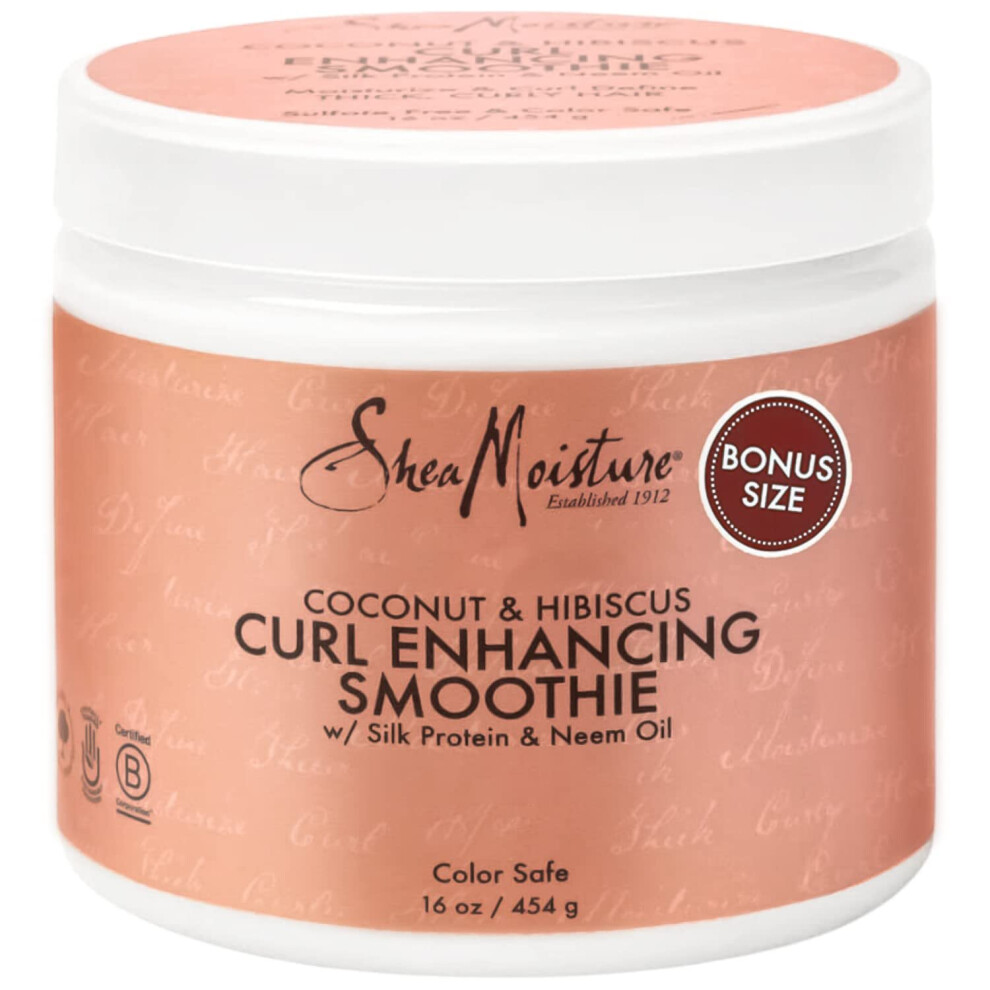 Shea Moisture Curly Coconut & Hibiscus Curl Enhancing Smoothie 16Oz
