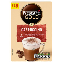 Nescafe Gold Cappuccino InstantCoffee 8x15.5gSachets(124g)(pack of 6 )