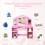 Casart 2 in 1 Kids Dressing Table with Foldable Mirror & Open Storage Shelves 6