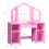 Casart 2 in 1 Kids Dressing Table with Foldable Mirror & Open Storage Shelves 2