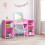 Casart 2 in 1 Kids Dressing Table with Foldable Mirror & Open Storage Shelves 10