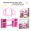 Casart 2 in 1 Kids Dressing Table with Foldable Mirror & Open Storage Shelves 4