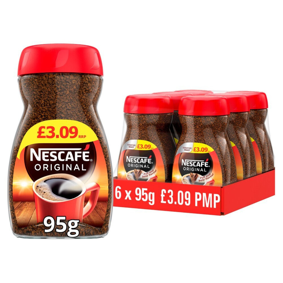 Nescafe Nescafé Original Instant Coffee 95G ( Pack Of 6 )