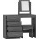Nevada 4 Drawer Dressing Table Set - 3D Effect Grey 5