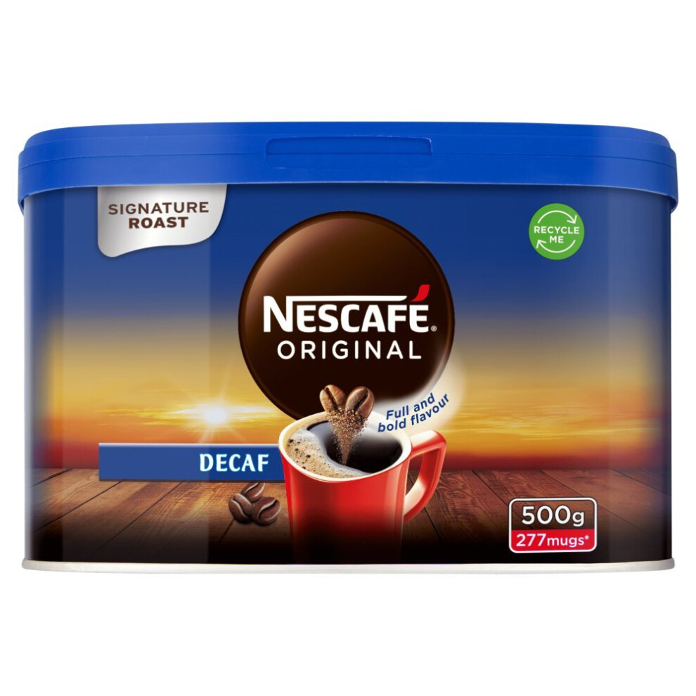 NESCAFE Original Decaf Instant Coffee 500g Tin ( pack of 1 )