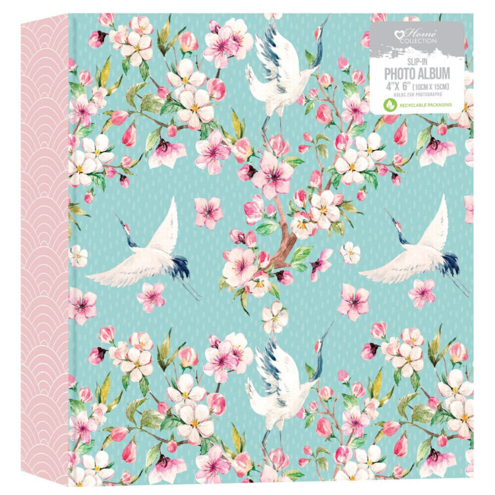 Blossom Floral Design Photo Album Holds 200 Slip In 4 X 6 Family Photographs