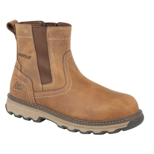 CAT (8) Men CAT Lightweight Industrial Pull On Gusset Safety Boot Rubber Outsole