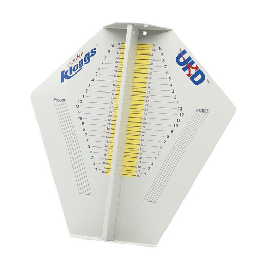 UKD Grey Aluminium Junior Footgauge 0